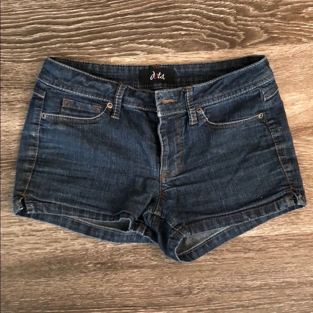 Dark denim jean shorts